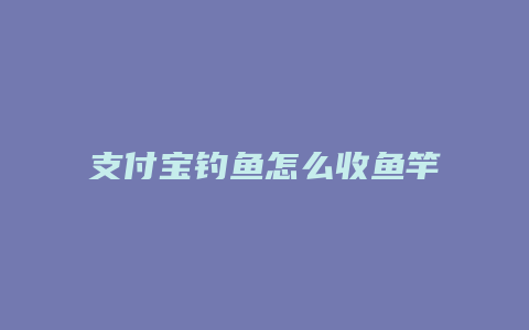 支付宝钓鱼怎么收鱼竿
