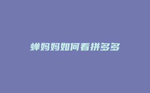 蝉妈妈如何看拼多多