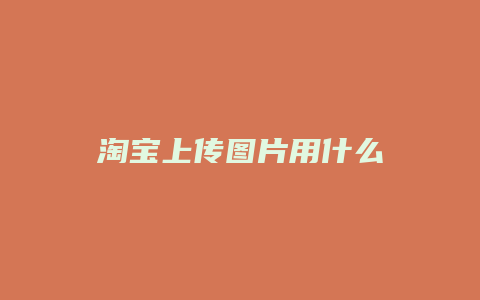 淘宝上传图片用什么